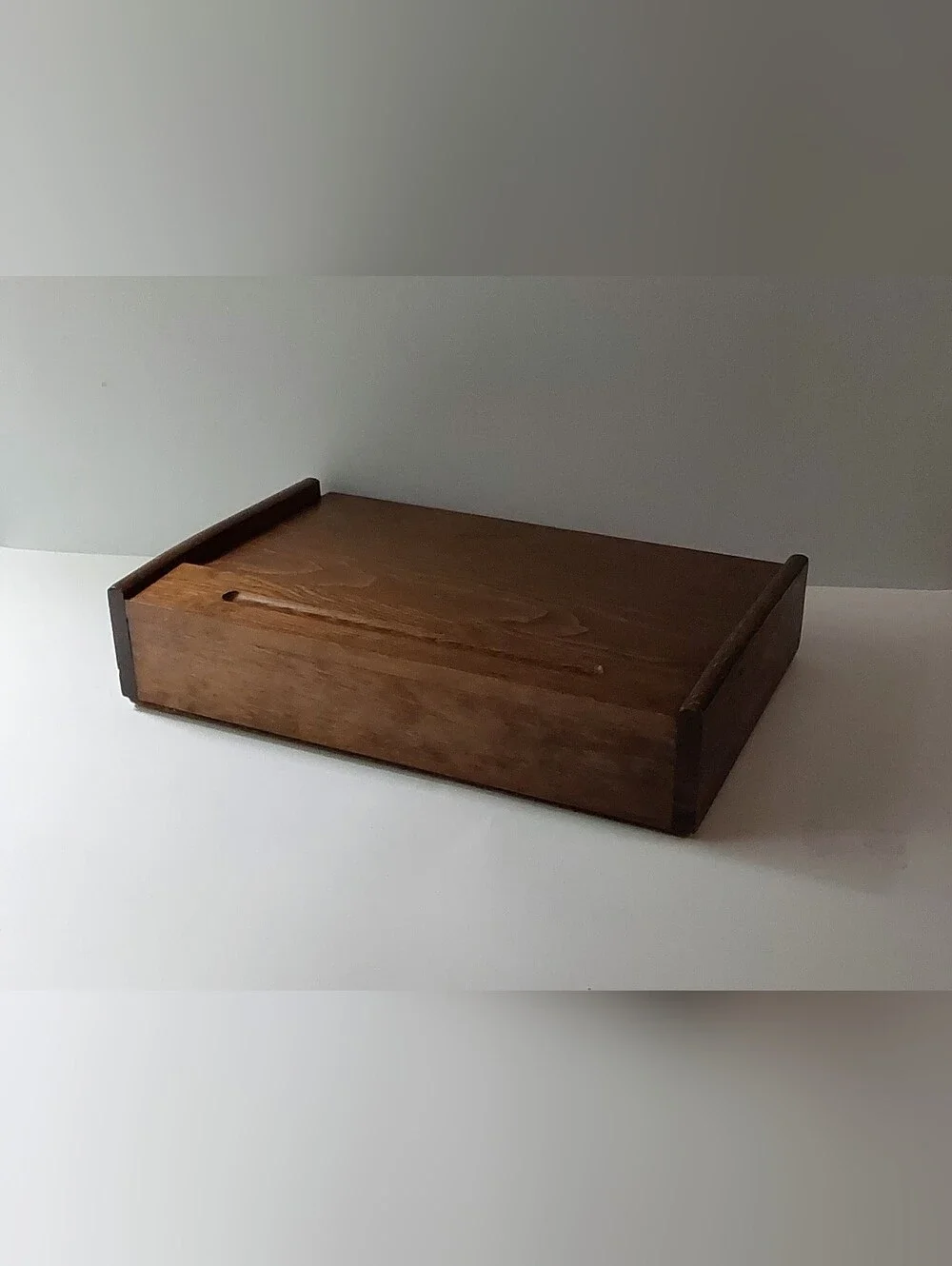 VINTAGE WOODEN HINGED TOP LAP DESK